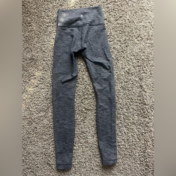 LULULEMON sz 4 heathered black Wunder Under luon full length leggings - Picture 6 of 8